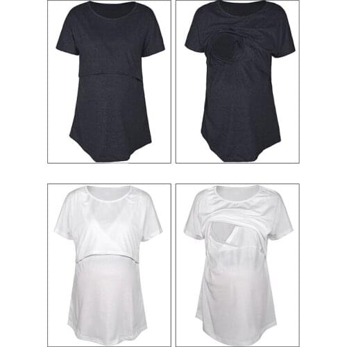 Maternity Clothes Home Wear T-shirt Pregnant T Shirt Allaitement Maternity Sleepwear Regnant Nursing Tops For Pregnant Women