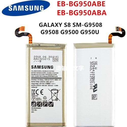 SAMSUNG Orginal EB-BG950ABE EB-BG950ABA 3000mAh Battery For Samsung Galaxy S8 SM-G9508 G950T G950U/V/F/S G950A G9500 G950