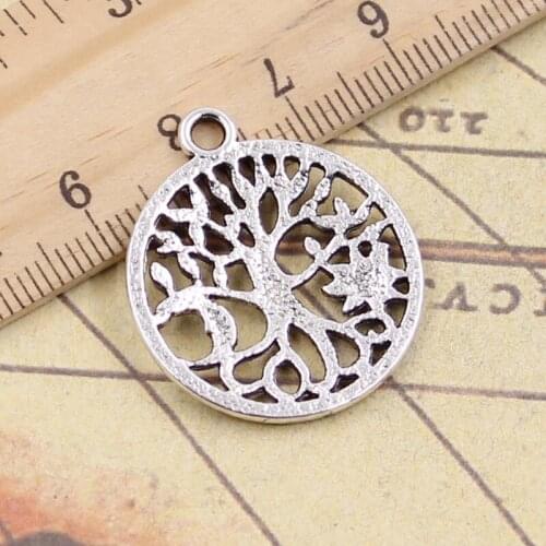 10pcs Charms Tree Of Life Norse Viking Sun Moon 29x25mm Antique Silver Pendants Making DIY Handmade Tibetan Finding Jewelry