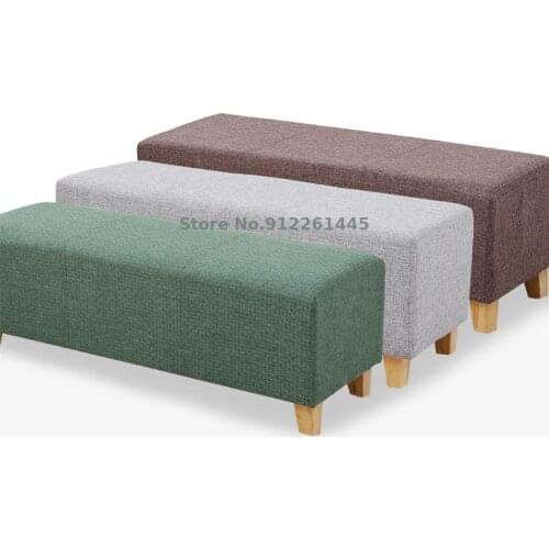 Rectangular cloth long sofa stool bedroom bedside bedside bedside bedside stool shoe stool clothing store can be disassembled