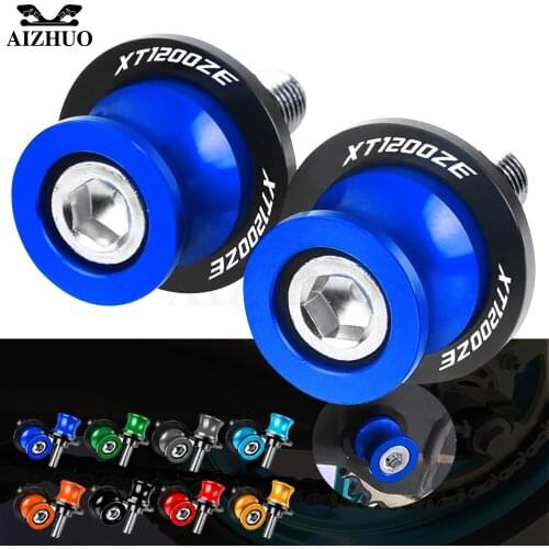 XT 1200 ZE Stand Screw FOR YAMAHA XT1200Z ZE SUPERTENERE 2010-2018 2017 Motorcycle Swingarm Slider Spools CNC Aluminum With LOGO
