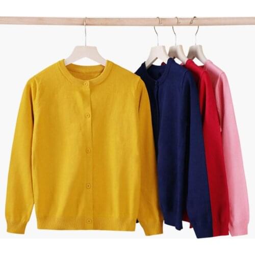 Teenager School Girls Knitted Sweater Boys Girls Cardigan Toddler Cardigan Long Sleeve Children Outerwear Kids Sweater Jacket