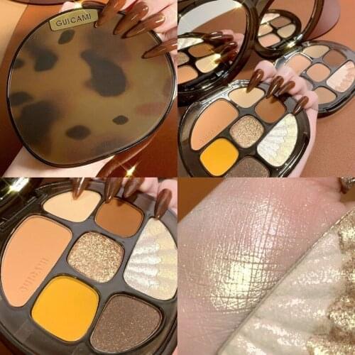 Amber Eight-color Eyeshadow Blush High-gloss All-in-one Glitter Sequin Makeup Palette Eyeshadow Palette Pallete Makeup Cosmetic