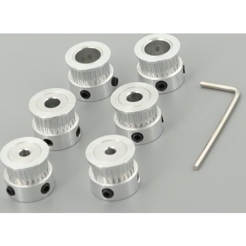 GKTOOLS GT2 Timing Pulley 25 teeth Tooth Bore 4mm 5mm 6mm 6.35mm 8mm for width 6mm 2GT Synchronous Belt Small backlash 25Teeth