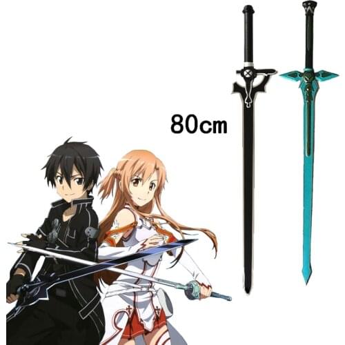 1:1 Sword Art Online SAO 80cm Sword Asuna Weapon Kirigaya Kazuto Elucidator Dark Repulser Cosplay Sword PU Foam Kid Gift