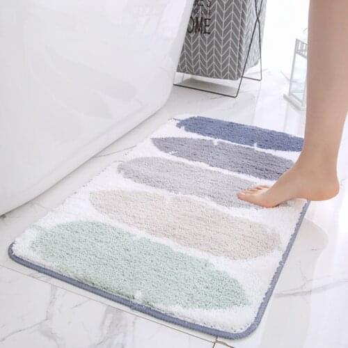Simple Style Bath Carpet 1pcs High Absorbent Non-Slip Bathroom Mat 40*60cm 50*80cm Washable Floor Rug Bedroom Mats Hollway Mat