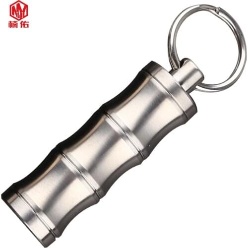 1PC Portable Mini Medicine Bottle Storage Tank Case Box New Titanium Alloy Small Waterproof Container Warehouse EDC Outdoor Tool