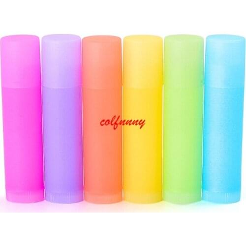 1000pcs/lot Fast Shipping mixed color Empty LIP BALM Tubes Containers Transparent diy Lipstick fashion cool lip tubes