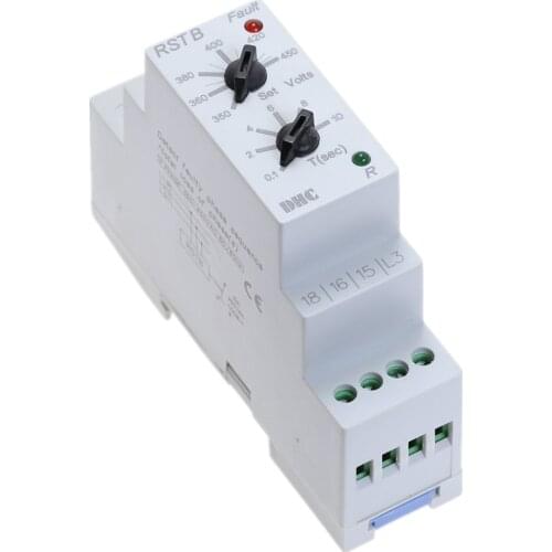 3-Phase Supply Control Protectio Protection Relay AC 350V-450V 50/60 Hz RSTB