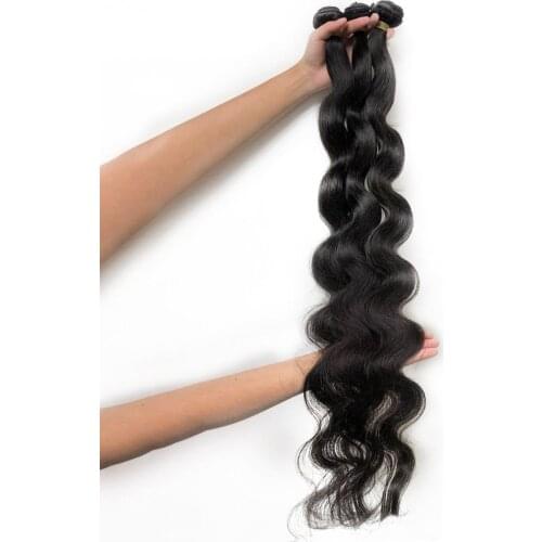 30inches Unprocessed Raw long hair bundles Brazilian Virgin Hair Body Wave Human Hair Double Drawn middle ratio