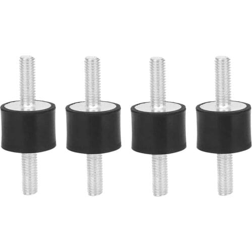 4pcs M6 Rubber Vibration Isolator Mounts VV Anti Vibration Shock Absorbers with 2 M6 x 18mm Anti Vibration
