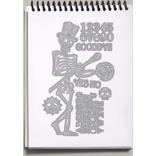 95AA Halloween Skull Metal Cutting Dies Stencil DIY Scrapbooking Album Paper Template