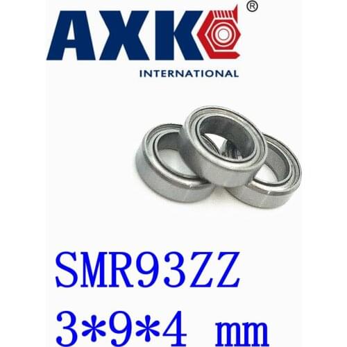 Axk 10pcs/lot High-quality Miniature Stainless Steel Bearing Mr93 Smr93 Z Smr93zz R-930zzy04 Wbc3-9zza 3*9*4 Mm 440c Material