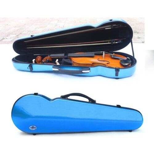 Blue color violin case 4/4 Two code lock New light weight 1.7 kg Carbon Fiber case