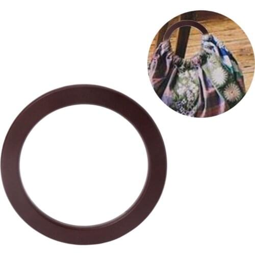 Wood Round Shaped Handle Replacement for Handbags Women Travel Causal Beach Bags