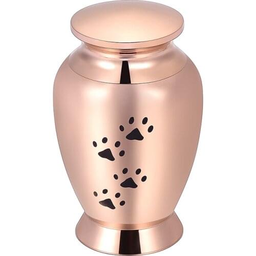 IJU028 Paw Print Around Pet Urn For Dogs Ashes And Cats Too-Stainless Steel Mini Keepsake