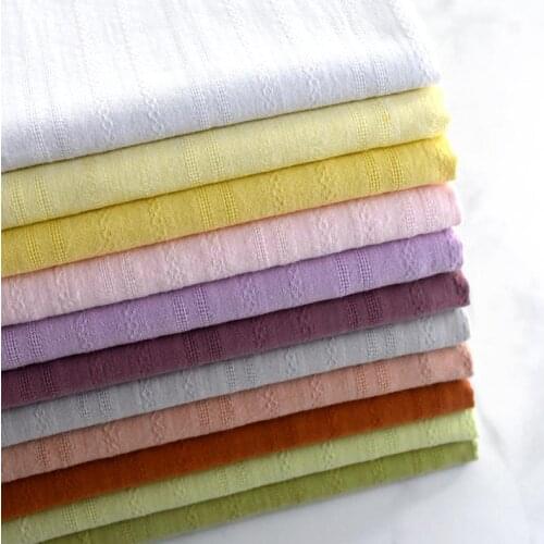 Exquisite Jacquard Weave Stripes Cotton Fabric 100% Cotton Fabric for Dress,Shirts,White,Pink,Green,Blue,Yellow, by the meter