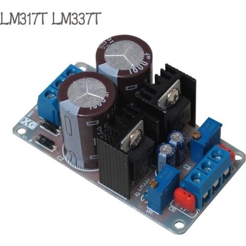 LM317T LM337T plus or minus double power adjustable voltage linear power supply