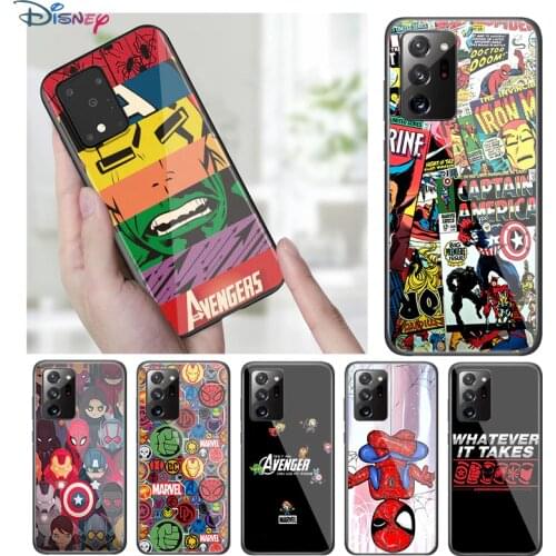 Marvel Avengers Cartoons Logo For Samsung Galaxy A31 A51 A71 A91 A12 A32 A42 A52 A72 A02S Soft TPU Silicone Black Phone Case