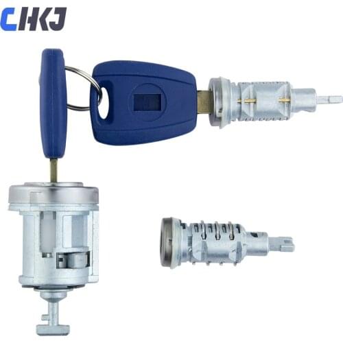 CHKJ SIP22 Blade Car Ignition Lock Set For Fiat Auto Milling Lock Modified Door Lock Cylinder Kits Replacement Lock with 2 Keys