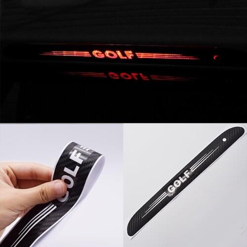 1pcs Car rear High brake light dedicated Decal sticker Carbon fiber logo sticker For Volkswagen Golf 6 Mk6 Golf 7 car Styling