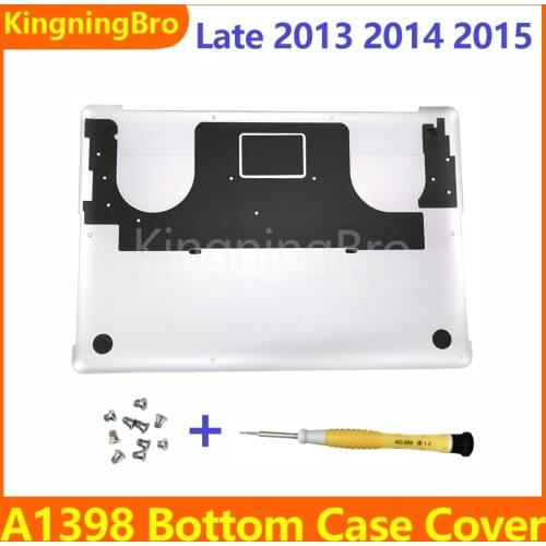 New Laptops Lower Base Case For MacBook Pro Retina 15" Bottom Case Cover A1398 2013 2014 2015 with Screw Screwdriver