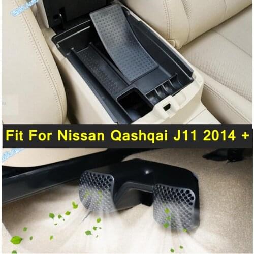 Armrest Box Secondary Storage Pallet Box Tray Phone Case Auto Container Glove Organizer For Nissan Qashqai J11 2014 - 2020 Black