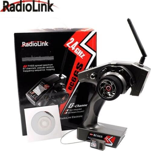 NEW Radiolink RC6GS 6CH Radio Transmitter 2.4G with R7FG Gyro Receiver FPV Remote Controller for RC Crawler Car/Boat