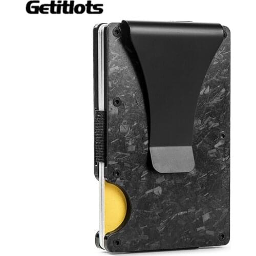 Luxury Carbon Fiber Card Holder Wallet Designer Aluminium Credit Card Holder Metal Minimalist Rfid Card Wallets Men Cardholder