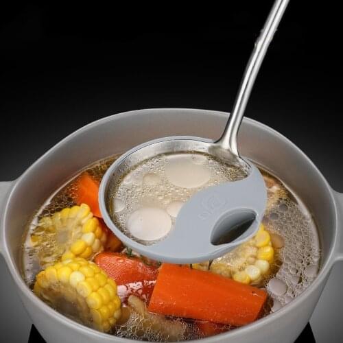 Silicone oil filter spoon set oil trap artifact oil soup separating spoon drinking soup skimming oil separating spoon oil filter