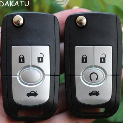 DAKATU Flip folding remote key shell 3/4 Button For Buick EXCELLE Keyless entroy fob case replacement