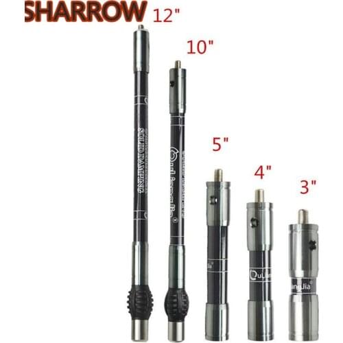 3/4/5/10/12 Inch Archery Carbon Stabilizer Bar Bow Balance Rod Short Side Extender Rod Compound Recurve Bow Hunting Accessories