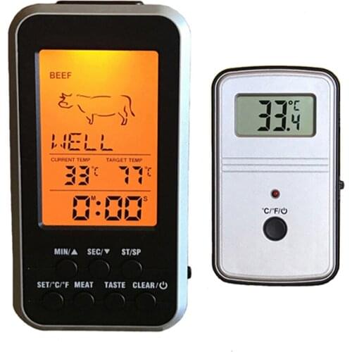 BBQ Thermometer Remote Cooking Temperature Meter LCD Screen Barbecue Digital Thermometer Single /Dual Probe