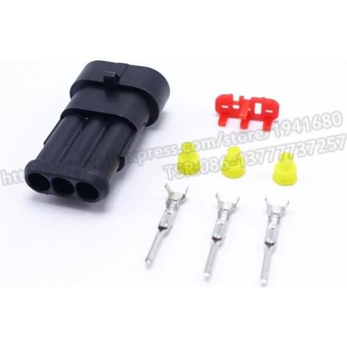 1.5 Series Three Pins Ways Enhanced Seal Waterproof Female Truck Connectors Plug 282105-1