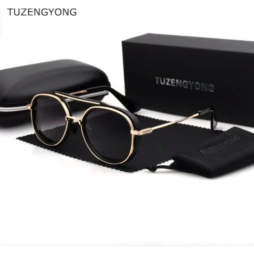 TUZENGYONG 2021 New Polarized Sunglasses Men/Women Vintage Sun Glasses Gothic Steampunk Sunglass High Quality UV400