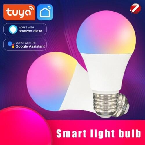 Tuya Zigbee Smart LED Bulb RGB Smart Light Lamp Smart Life /Tuya App Remote Control Support Alexa Google Home Voice Control