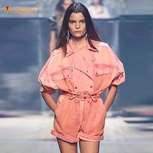 2020 Autumn Fashion New Women Set Pink Loose Jacket & High Waist Shorts 2 Two-Piece Casual Party Female Streetwear Pants Suit