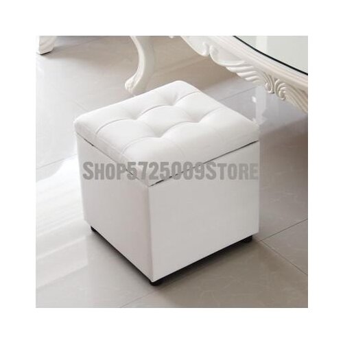 Square Storage Stool Footstool Small Leather Stool Tea Table Stool Round Stool Wearing Shoes Stool Sofa Stool Low Stool Clothing