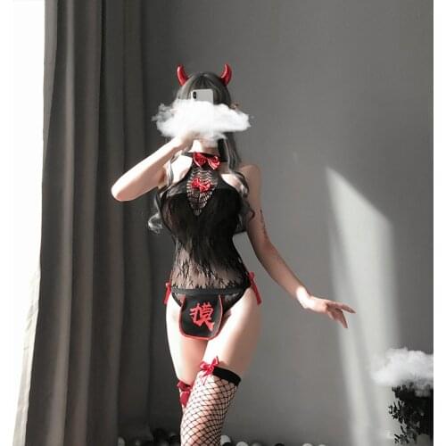 Bodysuit sexy lingerie bodysuit Sexy bow tempts the little devil sexy lingerie for women erotic