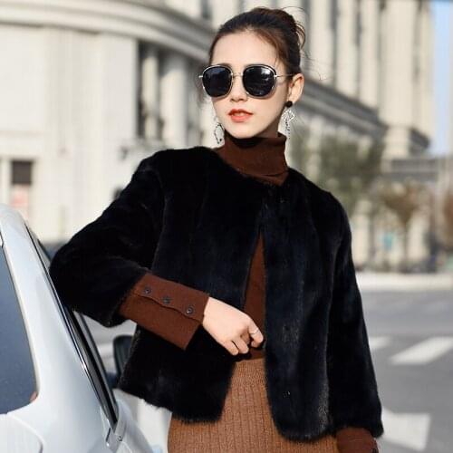 Real Mink Fur Coat Clothes Autumn Winter Jacket Korean Vintage Coats and Jackets Women Chaqueta Mujer MY1043
