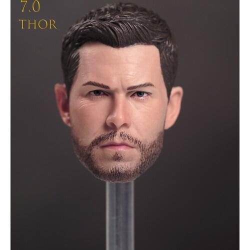 1/6 Chris Hemsworth Head Sculpt PVC Male Head Carving Fit 12'' Action Figure Body In Stock