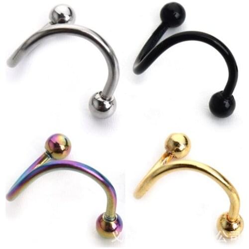 10pcs Stainless Steel Eyebrow Bar Lip Nose Piercing Ear Studs Steel Mixed Body Jewelry Fashion Punk Crystal Piercing Set