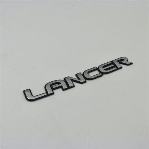 175*20mm For Mitsubishi black trim Lancer emblem sticker badge GRS EVO ES RS Eclipse