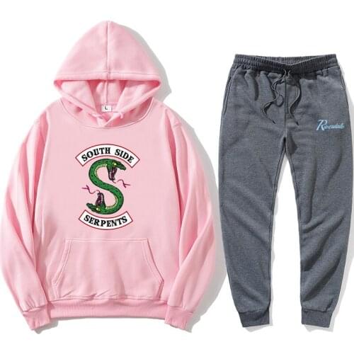 2020Hoodie Men and Women Suit All-match Casual Plus Size Hoodie + Jogging Pants Winter Warm Loose Street Hoodie