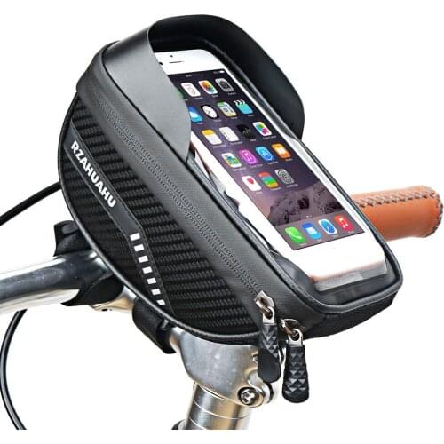 2021 New PVC Bike Bag Frame Front Top Tube Cycling Bag Waterproof 6.0in Phone Case Touchscreen Bag MTB Pack Bicycle Accessories