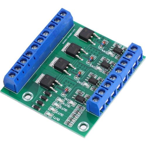 4-Way MOS Tube Module Field Effect PLC Amolifies Board with Input Output Signal Indicator YYNMOS-4 Field Effect Tube Module