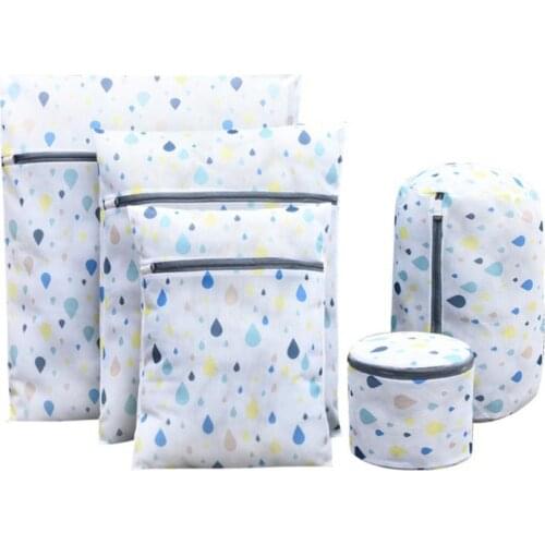 5Pcs Japanese Style Thick Embroidered Bra Underwear Laundry Bag Storage Pouch