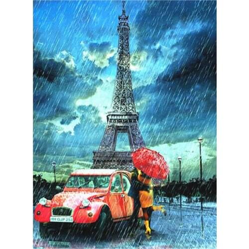 5D Diamond Painting Full Square round Couple landscape Embroidery Sale pairs Tower Picture Of Rhinestone Diamond Mosaic decor