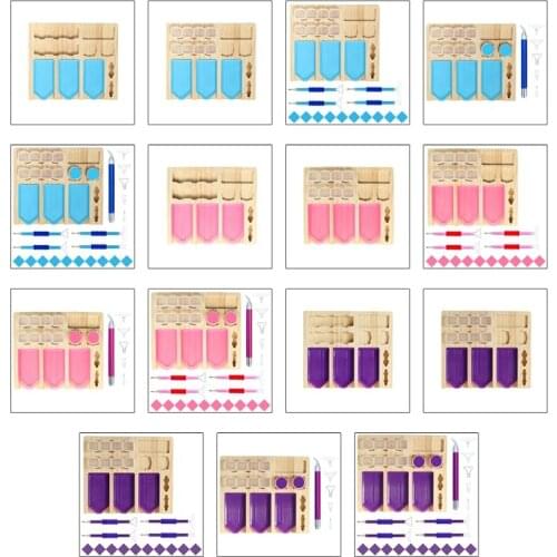 5D Diamond Painting Tools Tray Organizer Art Accessories for Adults Multi-Boat Holder Bead Storage Containers E56C