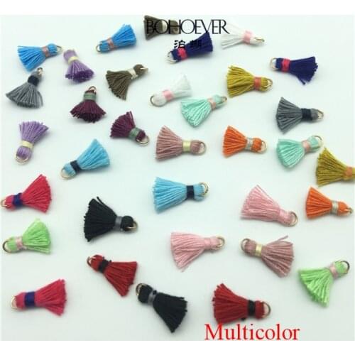 10 Pcs/lot Bohemian Bohochic Boho Tiny Cotton Colorful Tassels for Jewelry Making Jewelry Diy Jewelry Findings Accessories